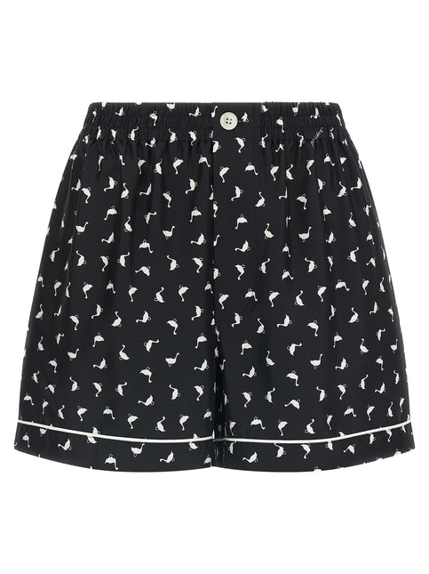 Moschino Bicolor Silk Bermuda Shorts Moschino