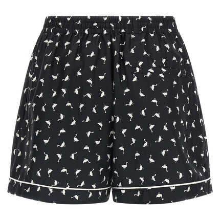 Moschino Bicolor Silk Bermuda Shorts