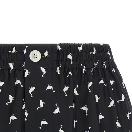 Moschino Bicolor Silk Bermuda Shorts