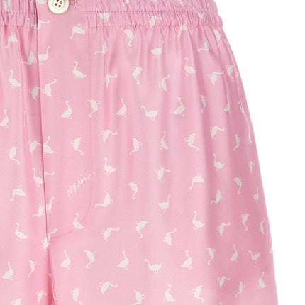 Moschino Multicolor Silk Bermuda Shorts