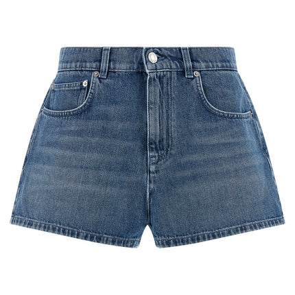 Moschino Blue Cotton Bermuda Shorts