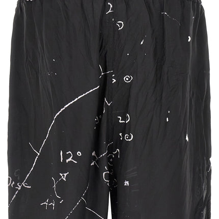Rick Owens Bicolor Viscose Bermuda Shorts