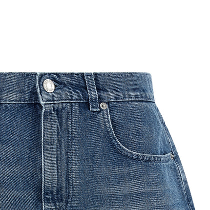 Moschino Blue Cotton Bermuda Shorts