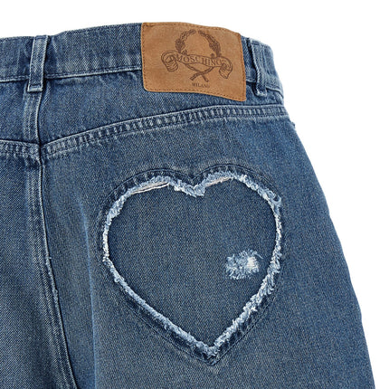 Moschino Blue Cotton Bermuda Shorts