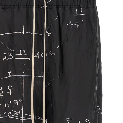 Rick Owens Bicolor Viscose Bermuda Shorts
