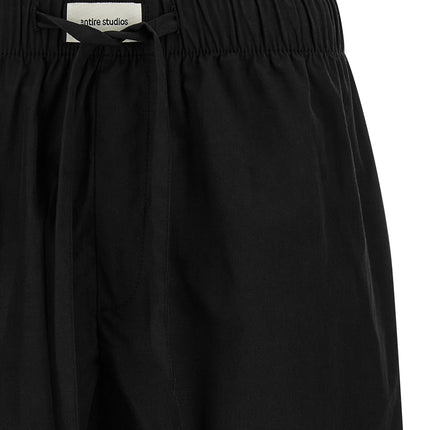 Entire Studios Black Cotton Bermuda Shorts