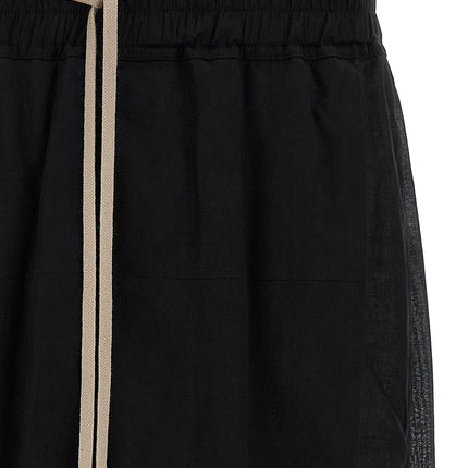 Rick Owens Black Cotton Bermuda Shorts