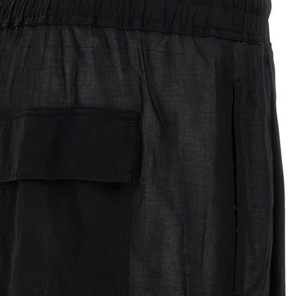 Rick Owens Black Cotton Bermuda Shorts