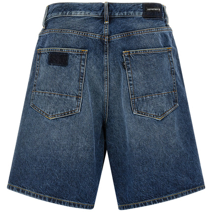 Department 5 Blue Cotton Bermuda Shorts