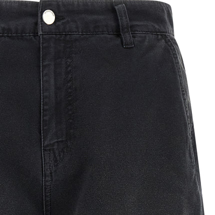 44 Label Group Black Cotton Bermuda Shorts