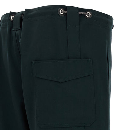 Kiko Kostadinov Bicolor Virgin Wool Bermuda Shorts