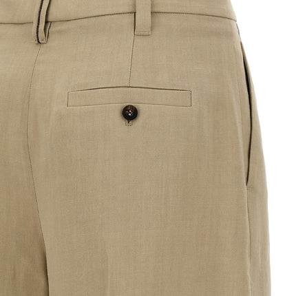 Brunello Cucinelli Beige Viscose Bermuda Shorts