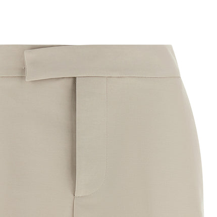 FEDERICA BONIFACI Gray Cotton Bermuda Shorts