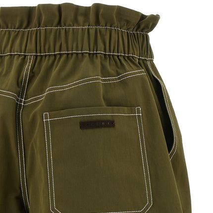Marni Bicolor Cotton Bermuda Shorts