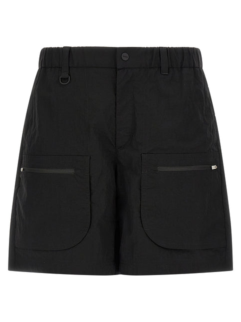 LAMINAR Black Polyamide Bermuda Shorts
