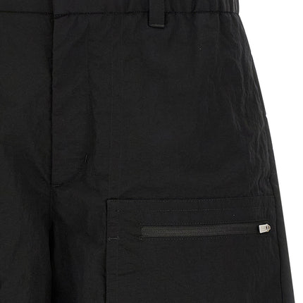 LAMINAR Black Polyamide Bermuda Shorts