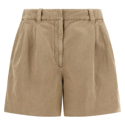 Brunello Cucinelli Beige Cotton Bermuda Shorts