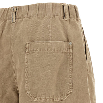 Brunello Cucinelli Beige Cotton Bermuda Shorts