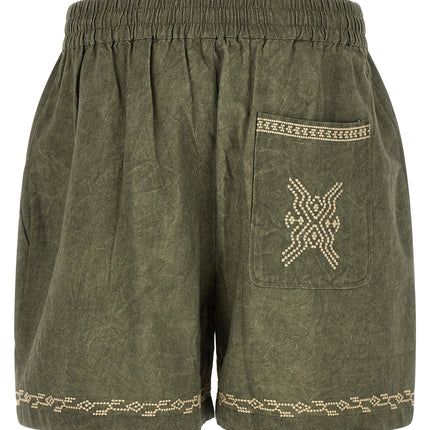 MARANT Bicolor Cotton Bermuda Shorts