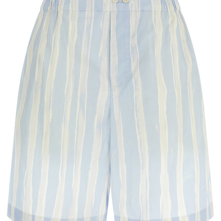 Jacquemus Blue Linen Bermuda Shorts