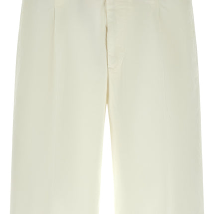 PT Torino White Cotton Bermuda Shorts