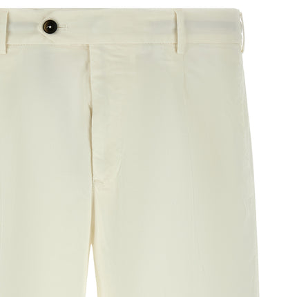 PT Torino White Cotton Bermuda Shorts