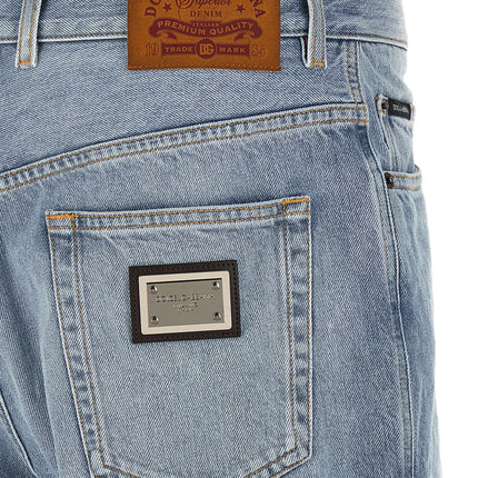 Dolce & Gabbana Blue Cotton Bermuda Shorts
