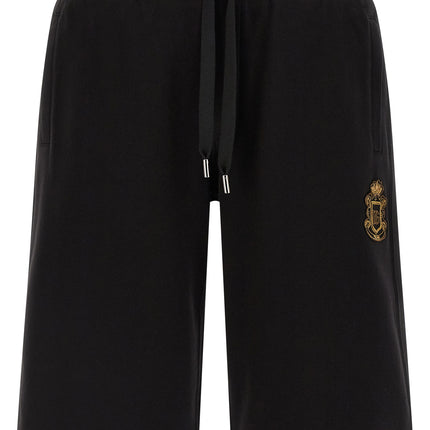 Dolce & Gabbana Black Cotton Bermuda Shorts