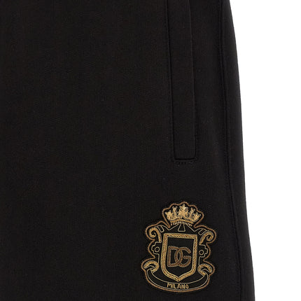 Dolce & Gabbana Black Cotton Bermuda Shorts