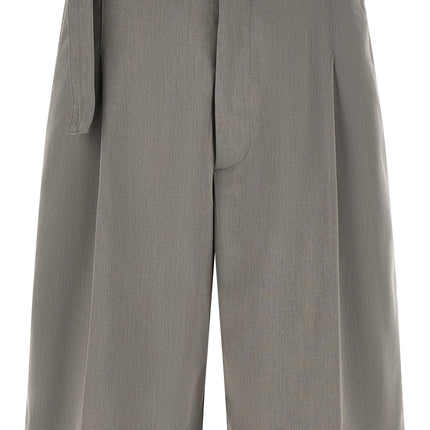 CELLAR DOOR Gray Polyester Bermuda Shorts