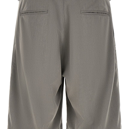CELLAR DOOR Gray Polyester Bermuda Shorts