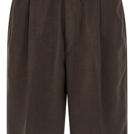CELLAR DOOR Brown Polyester Bermuda Shorts