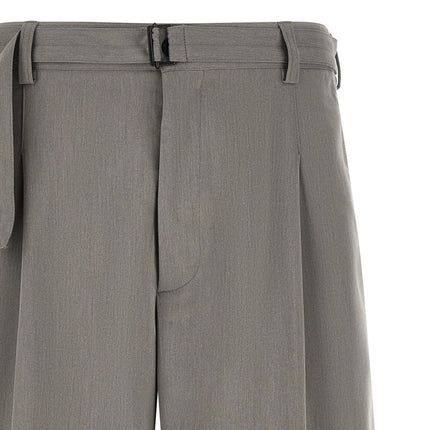 CELLAR DOOR Gray Polyester Bermuda Shorts