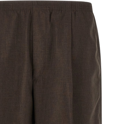 CELLAR DOOR Brown Polyester Bermuda Shorts