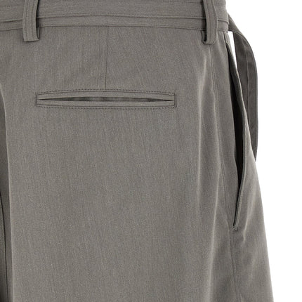 CELLAR DOOR Gray Polyester Bermuda Shorts
