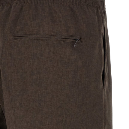 CELLAR DOOR Brown Polyester Bermuda Shorts