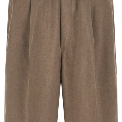 CELLAR DOOR Brown Polyester Bermuda Shorts
