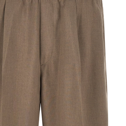 CELLAR DOOR Brown Polyester Bermuda Shorts