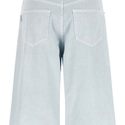 Haikure Blue Cotton Bermuda Shorts