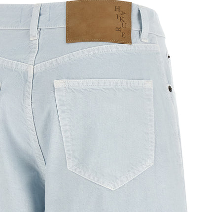 Haikure Blue Cotton Bermuda Shorts