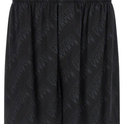 Balenciaga Black Viscose Bermuda Shorts