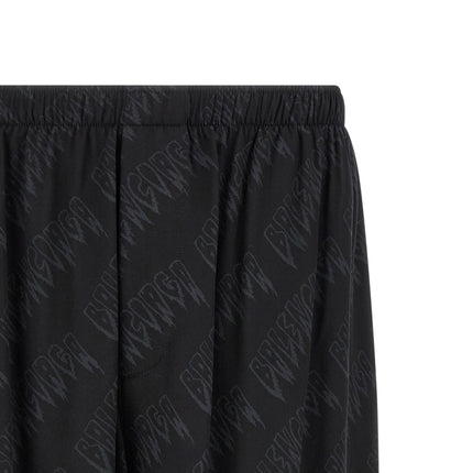 Balenciaga Black Viscose Bermuda Shorts