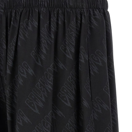 Balenciaga Black Viscose Bermuda Shorts