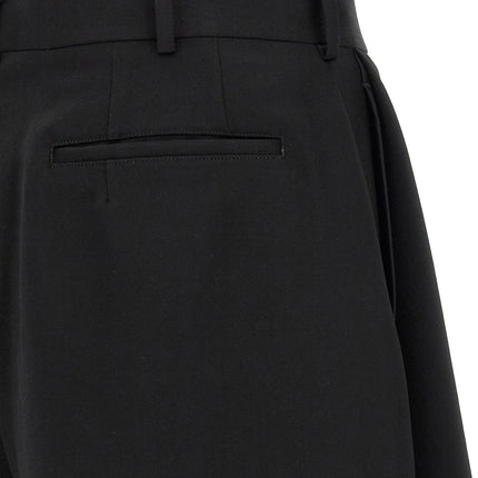Comme Des Garçons Black Wool Bermuda Shorts