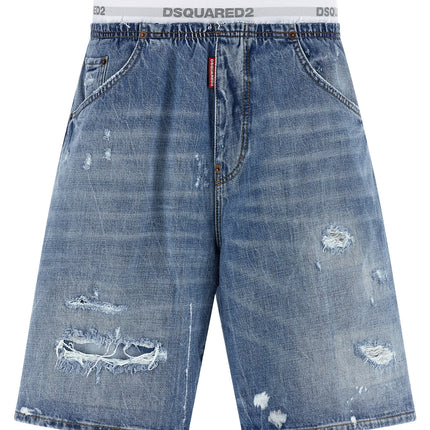 Dsquared² Blue Cotton Bermuda Shorts
