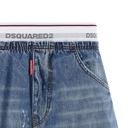 Dsquared² Blue Cotton Bermuda Shorts