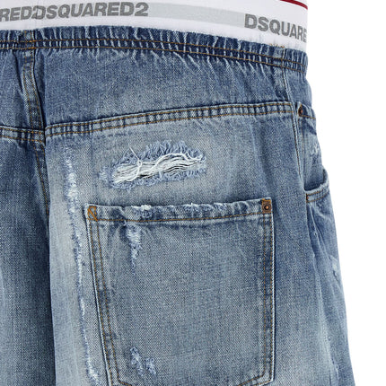 Dsquared² Blue Cotton Bermuda Shorts