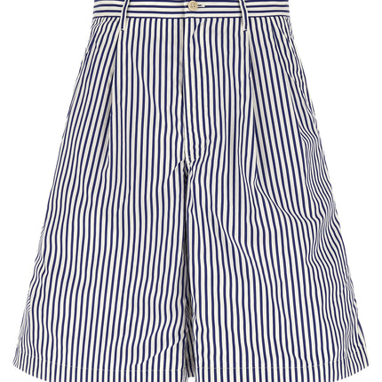 Comme Des Garçons Blue Cotton Bermuda Shorts