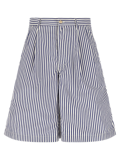 Comme Des Garçons Blue Cotton Bermuda Shorts