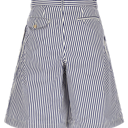 Comme Des Garçons Blue Cotton Bermuda Shorts